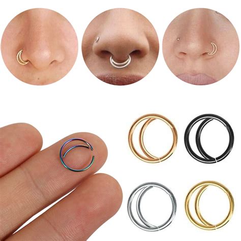 1pcs Moon Nose Ring Hoop Indian Nose Ring Septum Ring Nose Jewelry Nose
