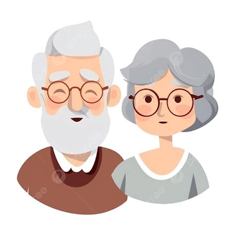 Dibujos Animados De Avatar De Ancianos Del Día De Los Abuelos Png