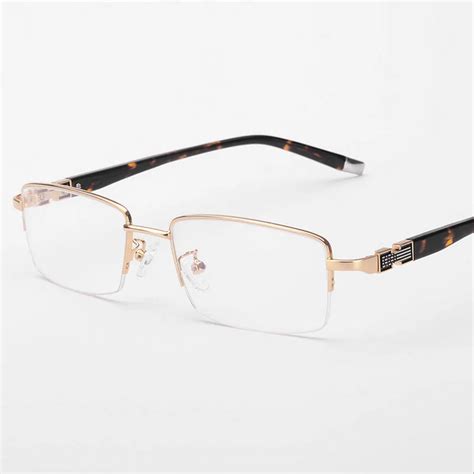 Vazrobe Gold Rimmed Glasses Frame Men Half Rim Eyeglasses Frames For Male Prescription Eyeglass