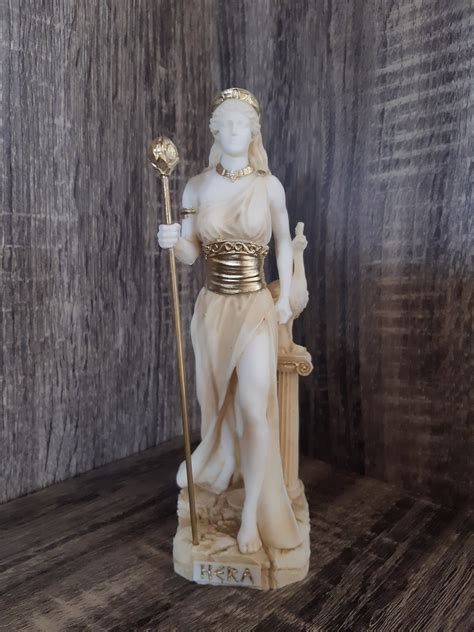 Hera Goddess Statue Greek Roman Handmade Alabaster Sculpture Etsy Canada