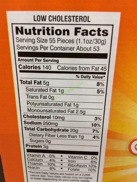 Goldfish Crackers Nutrition Label Pensandpieces