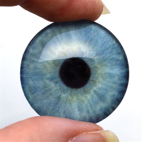 Natural Light Baby Blue Human Inspired Glass Eyes Handmade Glass Eyes