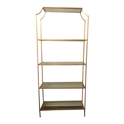 Check spelling or type a new query. Worlds Away Gold Leaf 5 Shelf Étagère | Chairish