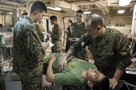 Hospital Corpsman Examine A Patient During A Mass Causalit Flickr