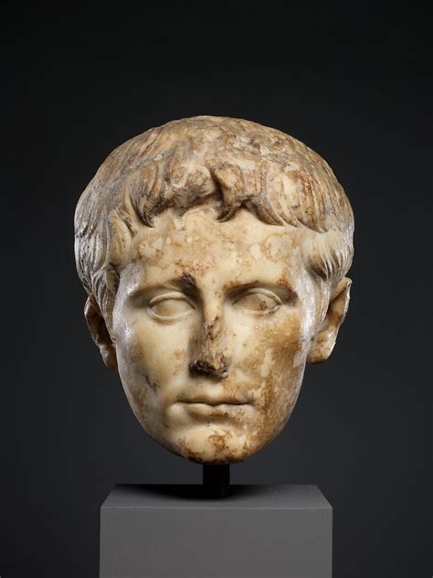 Marble Portrait Of The Emperor Augustus Roman Early Imperial Julio