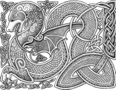 On Deviantart Celtic Dragon