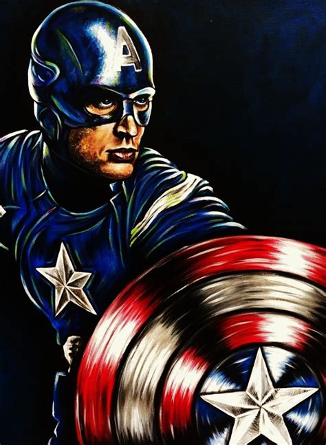 Captain America Painting By Vanzanto On Deviantart