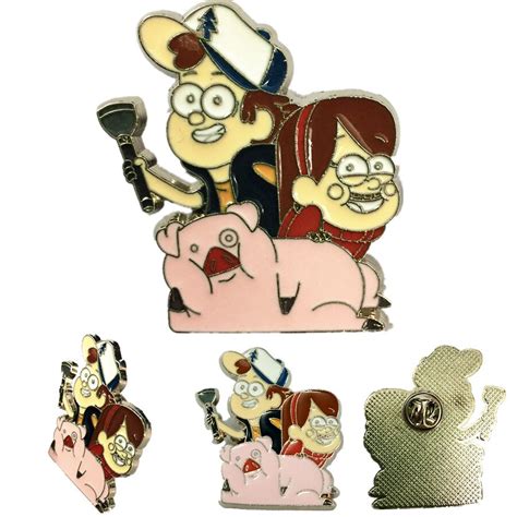 Anime Gravity Falls Dipper Pines Mabel Pines Waddles Pins Metal Broochs My Xxx Hot Girl