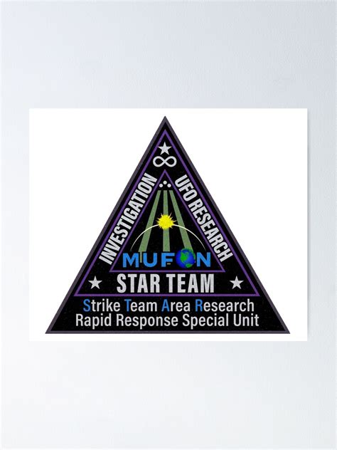 Mufon Mutual Ufo Network Star Team Emblem Poster For Sale By