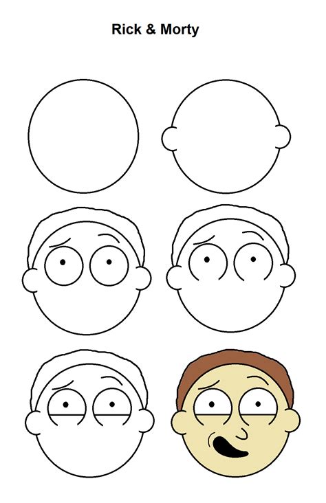 Rick And Morty Drawing Tutorial Aesthetic Drawing