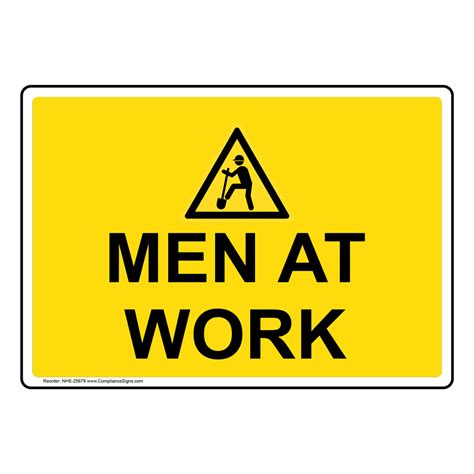 Worksite Construction Sign Men At Work