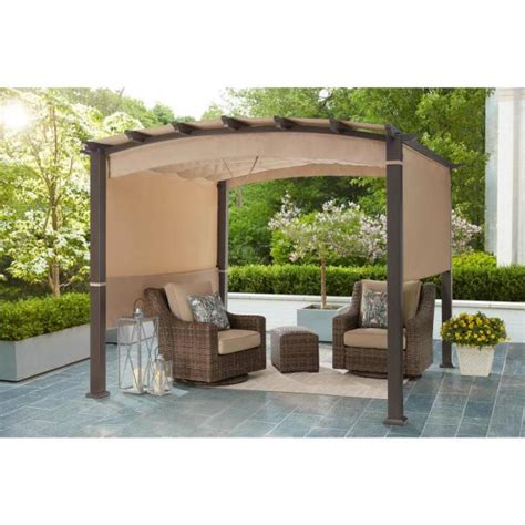 Millbay 10 Ft X 10 Ft Steel Outdoor Patio Arched Pergola With