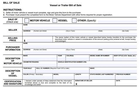 Pleasure Craft Bill Of Sale Fill Out And Sign Printable Pdf Template Images And Photos Finder