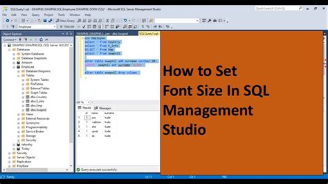 How To Increase The Font Size Of Sql Server Management Studio Hindi