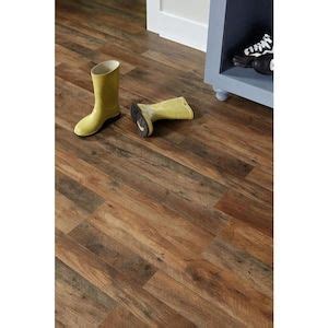 Laminate is easy to install, maintain and clean is also resistant to fading. American Heritage Florian Oak 8.03-in W x 3.96-ft L Embossed Wood Plank Laminate Flooring Lowes ...