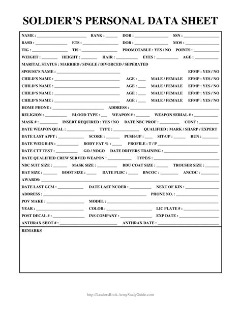 Personal Data Sheet ≡ Fill Out Printable Pdf Forms Online Record