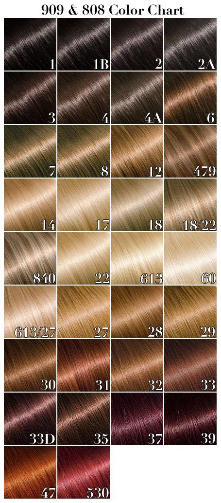 Vision Hair Extensions Hair Color Chart Hair Extensions Natural