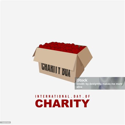 Charity Box Containing Love Shape Stock Illustration Download Image