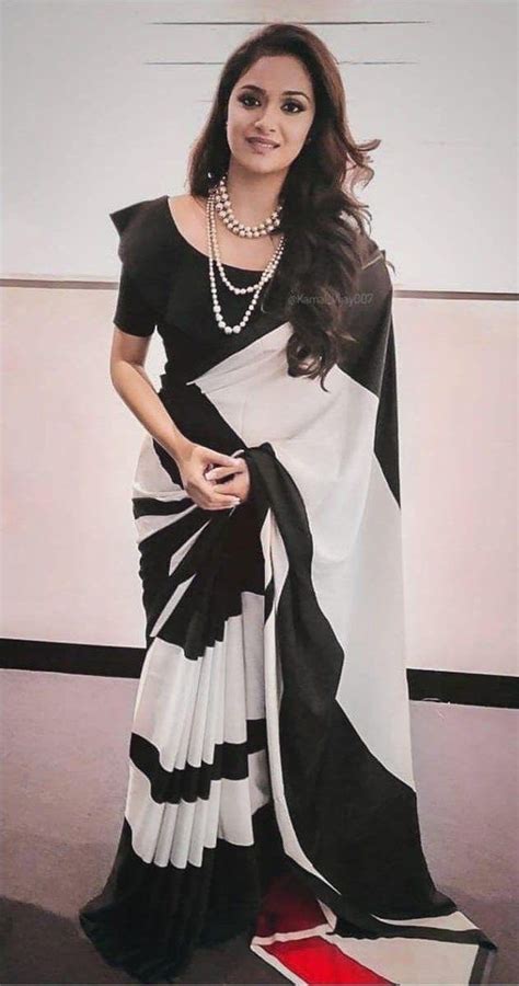 Beautiful Fancy Black And White Bollywood Ultra Satin Printed Etsy