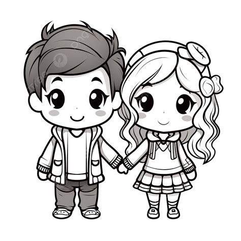 Anime Boy And Girl Holding Hands Chibi
