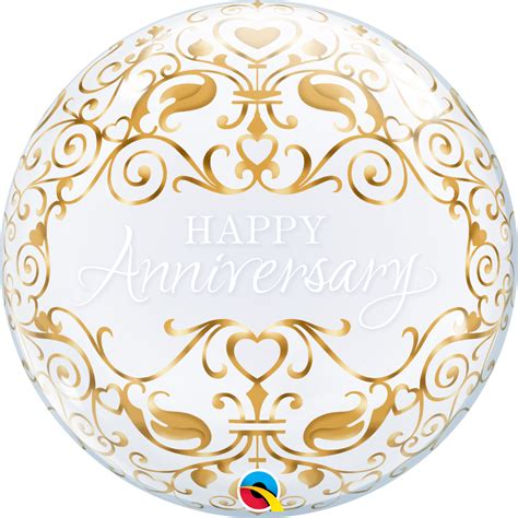 Happy Anniversary Gold Med Classic Balloon Bouquet Onlineweddingstore