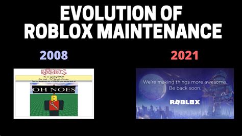 Evolution Of Roblox Maintenance 2008 2021 Youtube
