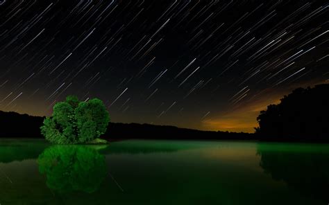 Hintergrundbilder Sonnenlicht Nacht See Betrachtung Himmel