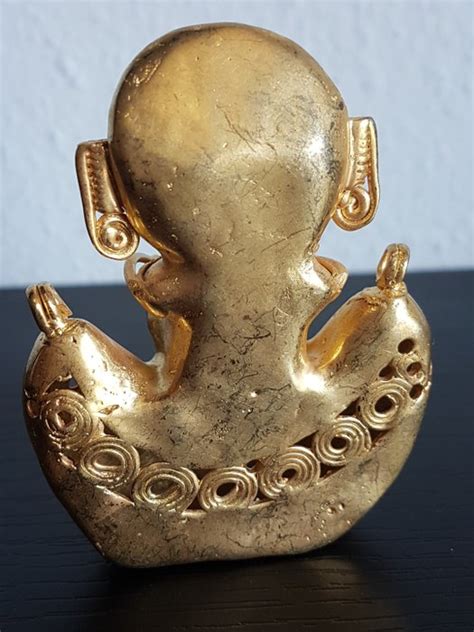 Pre Columbian Figure Tumbaga Gold Artifact 72 X 53 X 28 Mms 6090