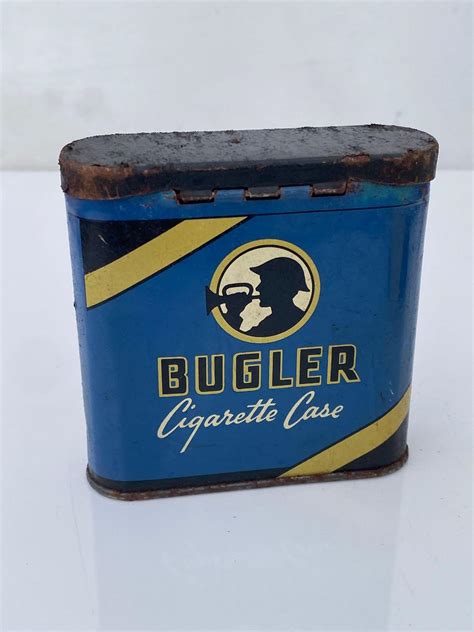 Antique Circa 1920s Bugler Cigarette Tin Case 3865733636