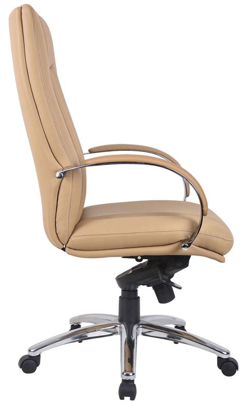 Brown Leather Adjustable Office Chair Executive 