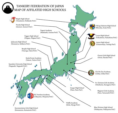 Work In Progress Map Of All The School Locations In Gup Rgirlsundpanzer