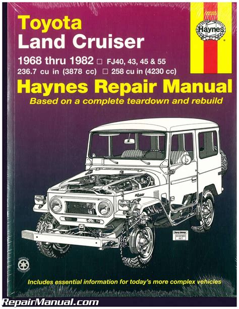 Haynes Toyota Land Cruiser 1968 1982 Auto Repair Manual