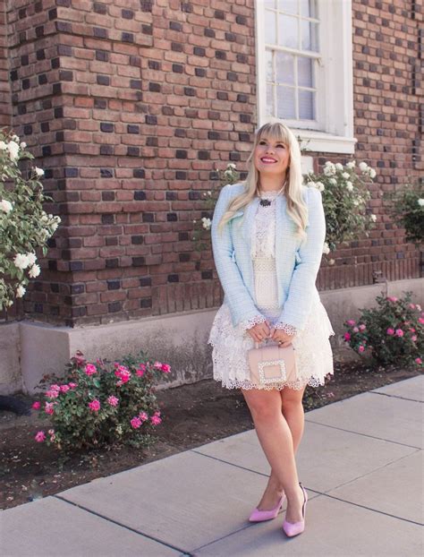 How To Wear Pastels Fashion Lizzie In Lace California Fashion Blogger