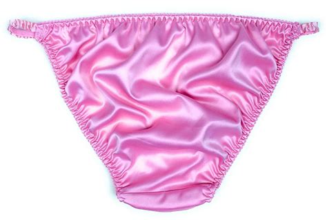 Pink Satin String Bikini Panty Lexington Intimates