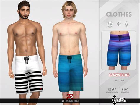 Swim Shorts Darte77 Custom Content For Ts4 Sims 4 Clothing Swim Vrogue