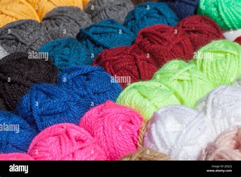 Colorful Wool Balls For Knitting Stock Photo Alamy