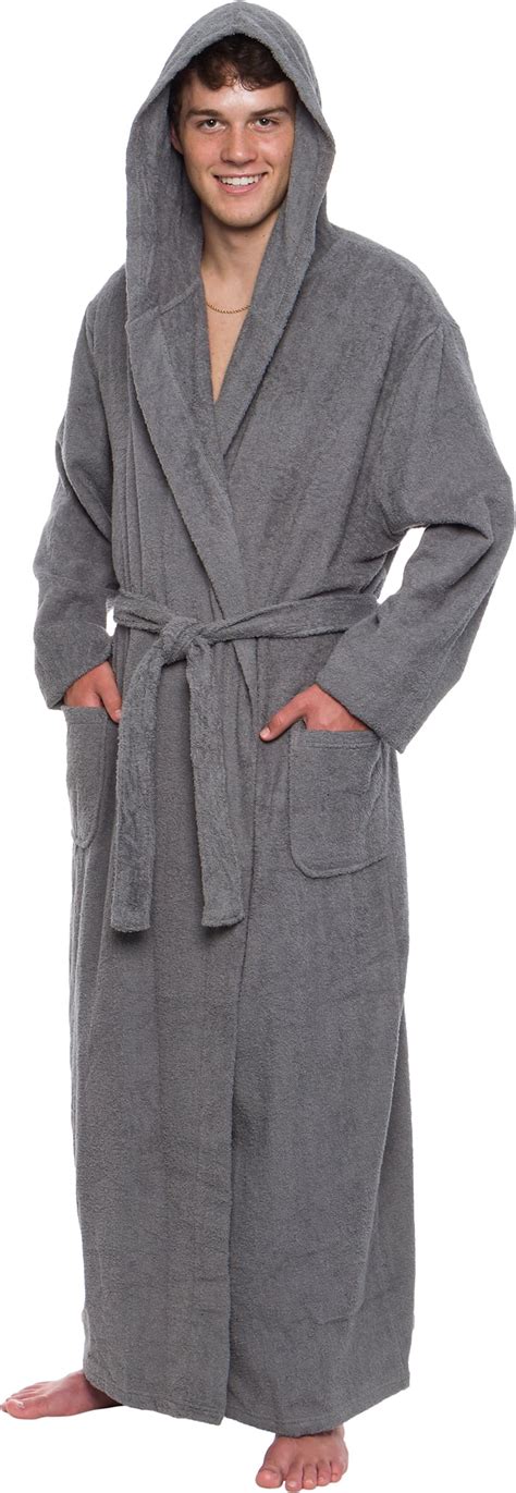 Ross Michaels Mens Robe Big Tall With Hood Long Terry Cotton