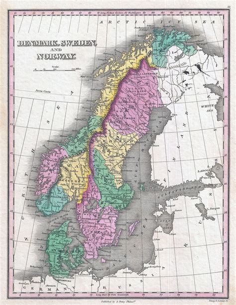 Large Detailed Old Political And Administrative Map Of Sweden Norway