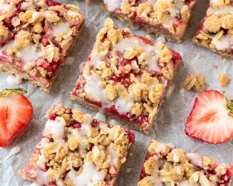 Healthy Strawberry Oatmeal Bars Recipe Well Plated By Erin