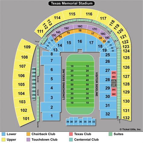 University Of Texas Stadium Seating Map Printable Maps Bank Home Com