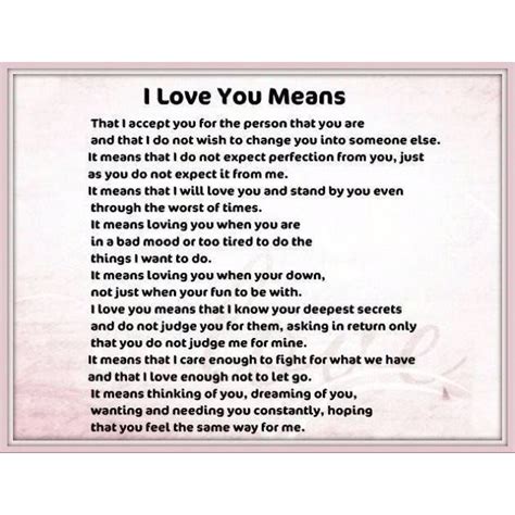 I Love You Means Inspirational Words I Love You Means Quotes