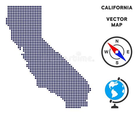 Dot California Map Stock Illustrations 202 Dot California Map Stock
