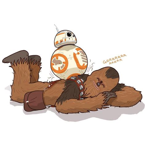 Starwars Chewie Chewbacca Bb8 Theforceawakens Massage Funny May The Fourth Be With You