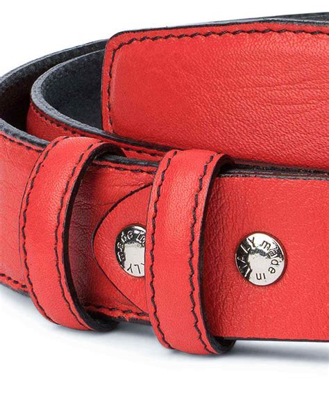 Buy Mens Red Leather Belt Smooth And Soft
