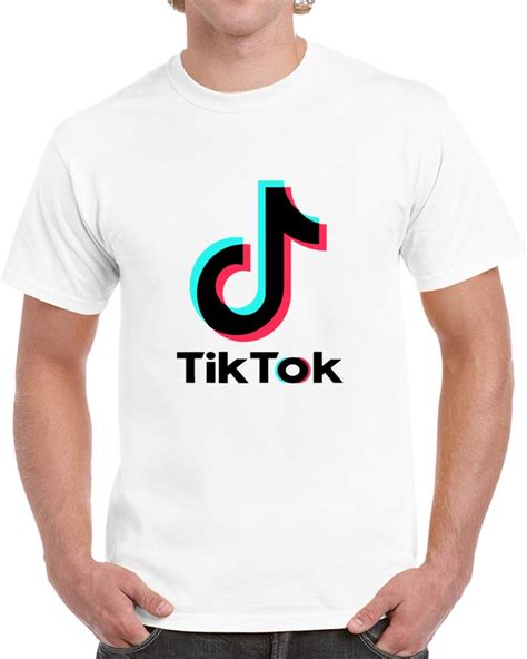 Tik Tok Logo For Light Background T Shirt Shirts T Shirt Mens Tops