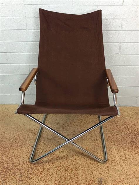 Wood sling chair,outdoor folding adjustable beach patio chair with canvas,ergonomic wooden deck chair back rest chair for living room balcony courtyard garden (color : Suekichi Uchida Folding Sling Chair at 1stdibs