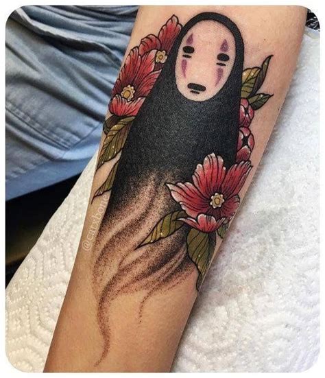 No Face Tattoo From The Movie Spirited Away Uniquetattoos Anime