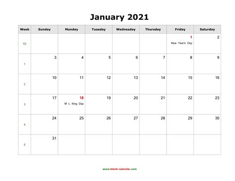 Printable Calendar For January 2021 Calendar Printables Calendar