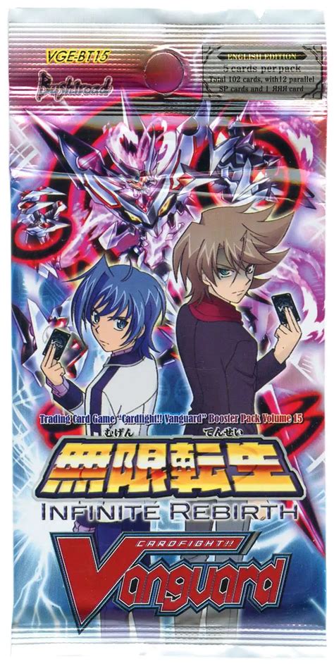 cardfight vanguard trading card game infinite rebirth booster pack vge bt15 5 cards bushiroad