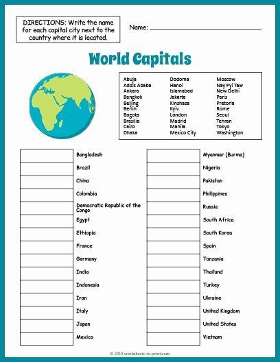 High School Geography Worksheets Pdf Popular Fun Printable Worksheet